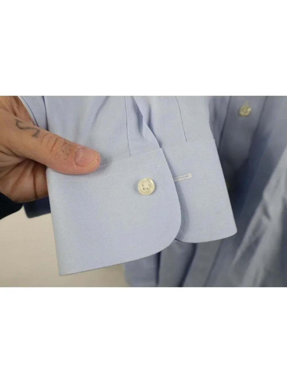 Vintage Brooks Brothers Mens 16.5 35 Original Cotton Button Down Shirt OCBD Blue
